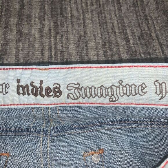 Indies Imagine You Were Abducted by Aliens Womens 26 Denim Flare Leg Jeans Blue - Picture 2 of 8